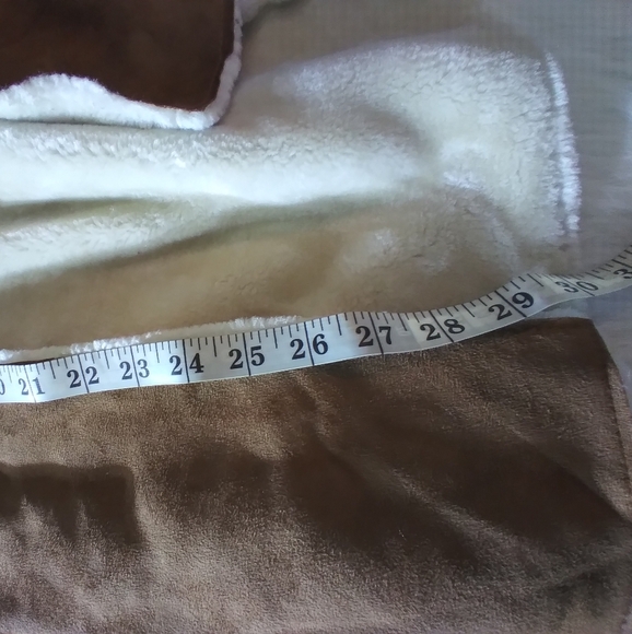 Westport 1962 long faux suede faux fur vest brown pockets XL - Picture 8 of 12